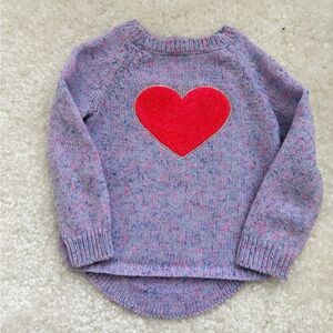 Heart Patch Women's Sweater - Multicolor